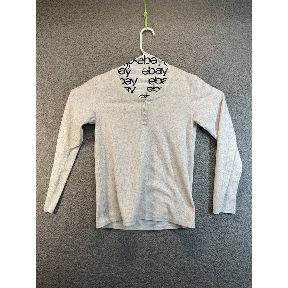 SONOMA Waffle Knit Thermal‎ Long Sleeve Top Gray SZ S
